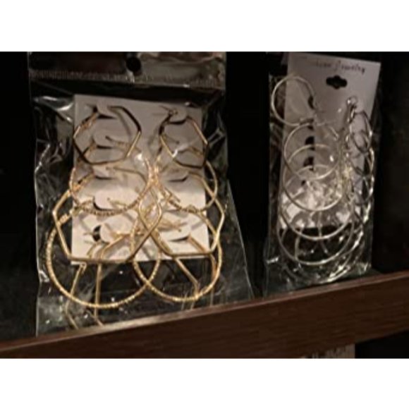 51 PCS Gold Silver Jewelry Set with 6 PCS Necklace,9 PCS Bracelet,36 PCS… - Picture 6 of 12